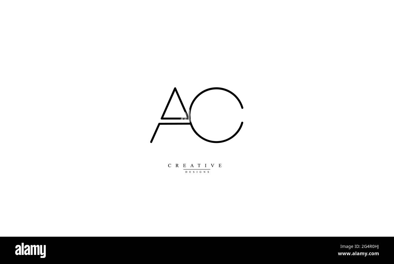 Lettres de l'alphabet initiales Monogram logo AC CA A C Illustration de Vecteur