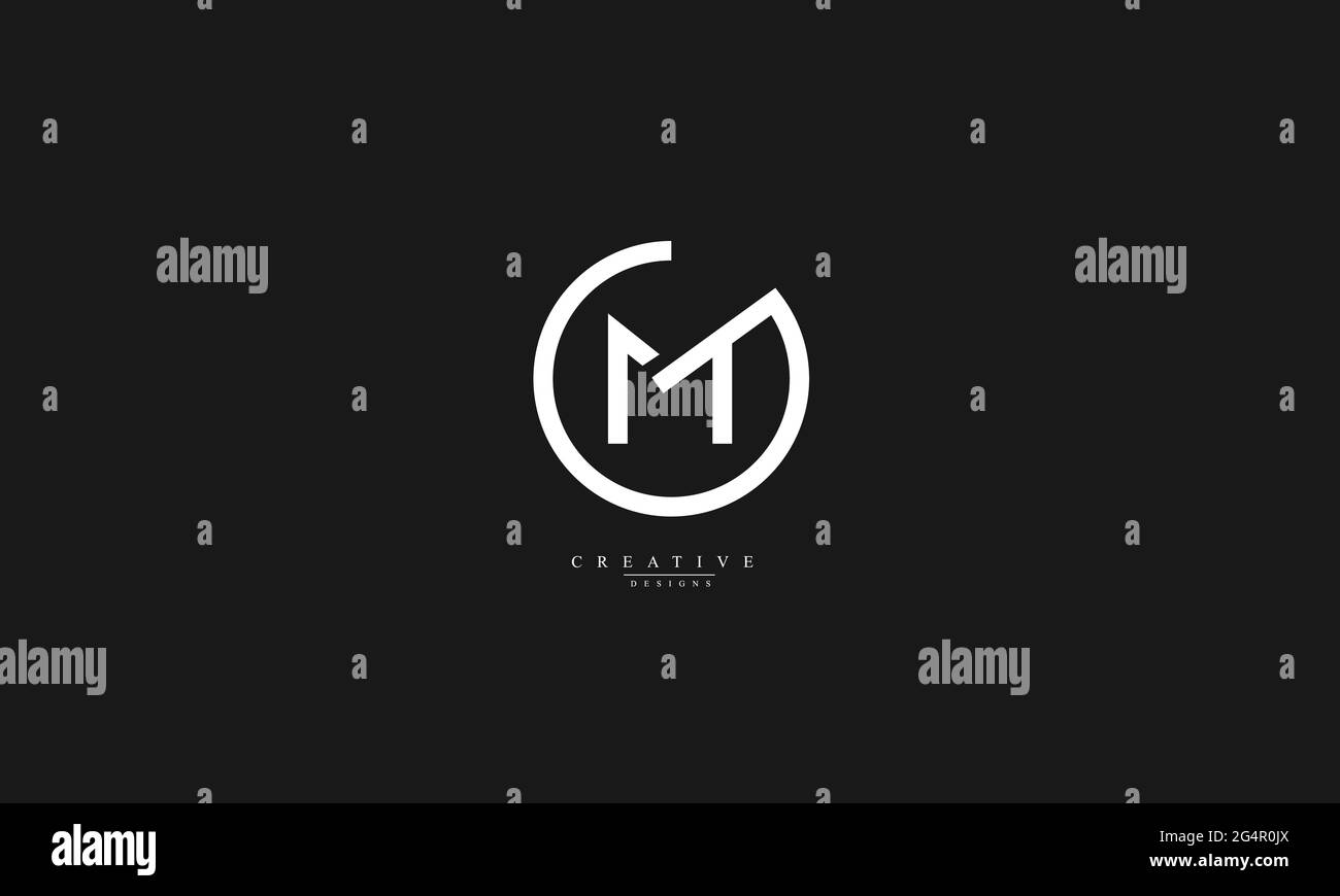 Lettres de l'alphabet initiales Monogram logo Mo OM M O Illustration de Vecteur