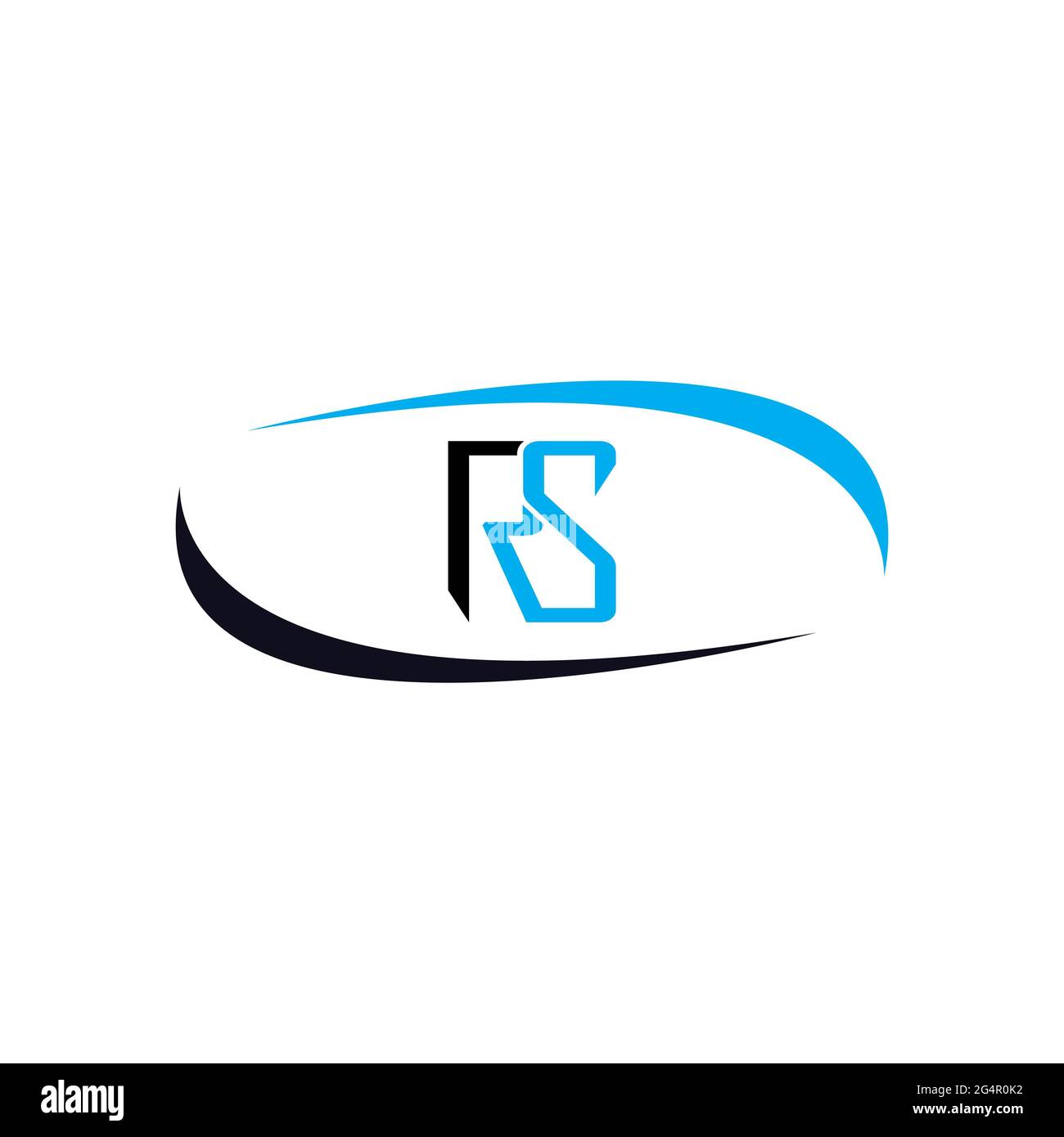 Lettre logo RS Alphabet icône symbole vectoriel Banque D'Images