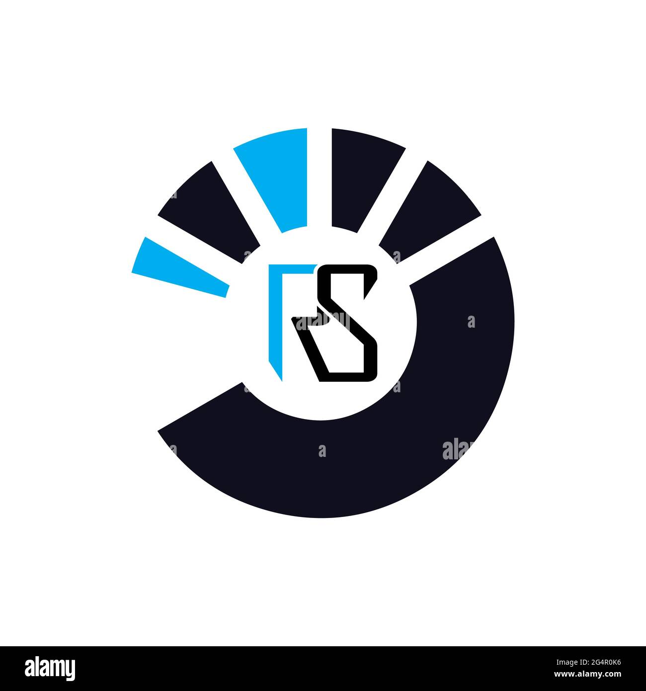 Lettre logo RS Alphabet icône symbole vectoriel Banque D'Images