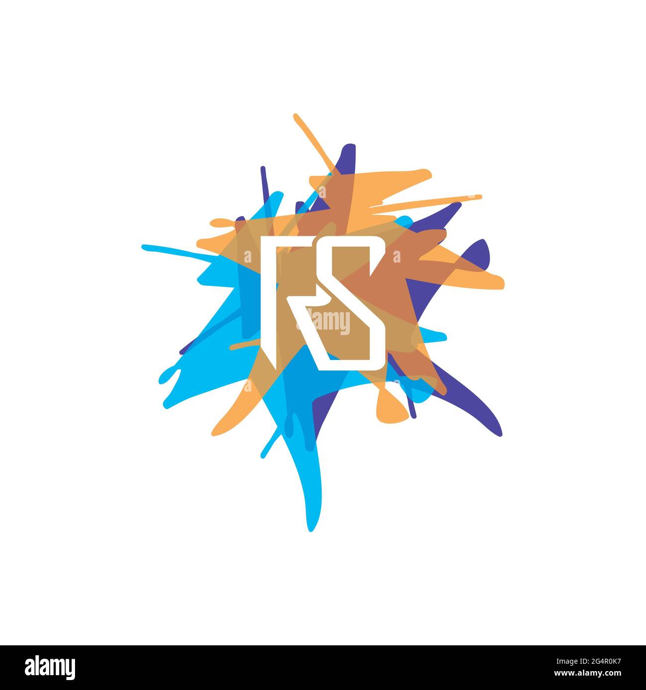 Lettre logo RS Alphabet icône symbole vectoriel Banque D'Images