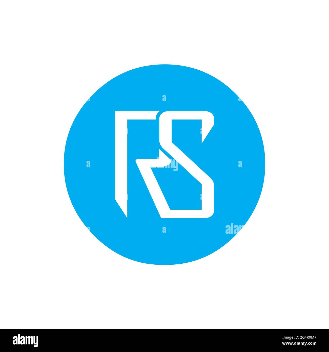Lettre logo RS Alphabet icône symbole vectoriel Banque D'Images