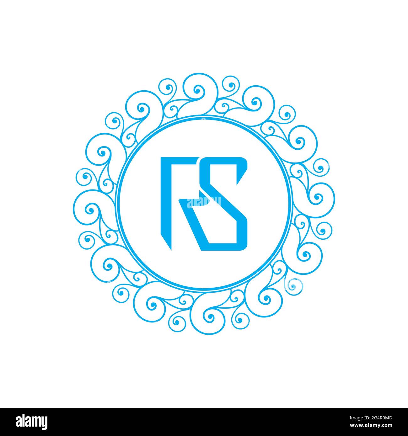 Lettre logo RS Alphabet icône symbole vectoriel Banque D'Images