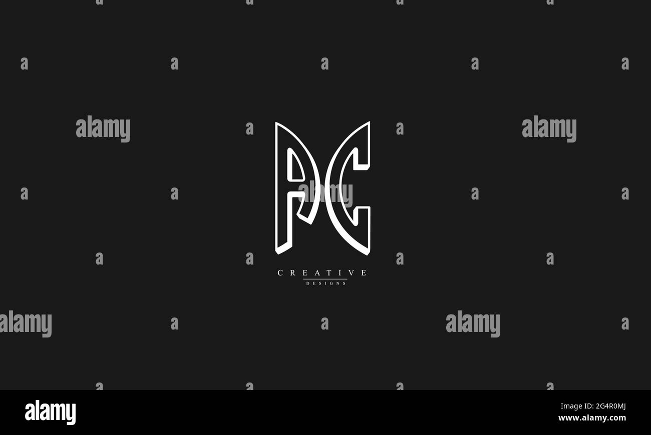 Lettres de l'alphabet initiales Monogram logo AC CA A C Illustration de Vecteur