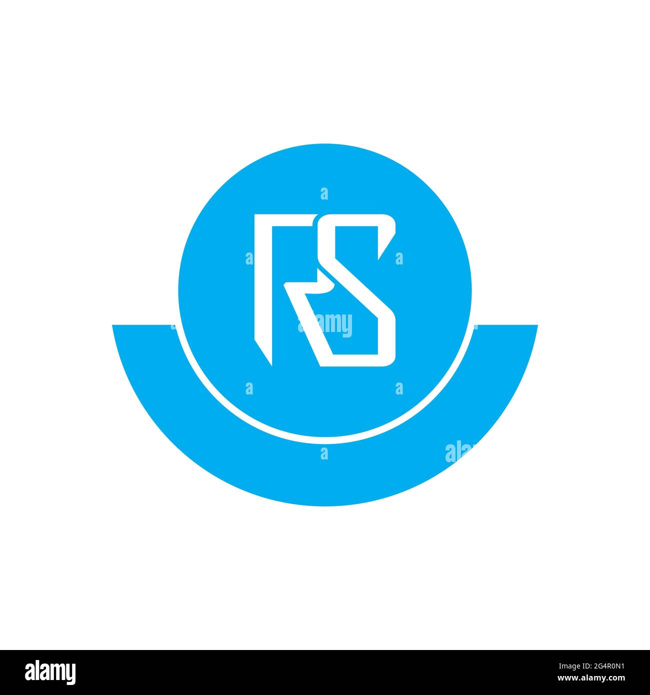 Lettre logo RS Alphabet icône symbole vectoriel Banque D'Images