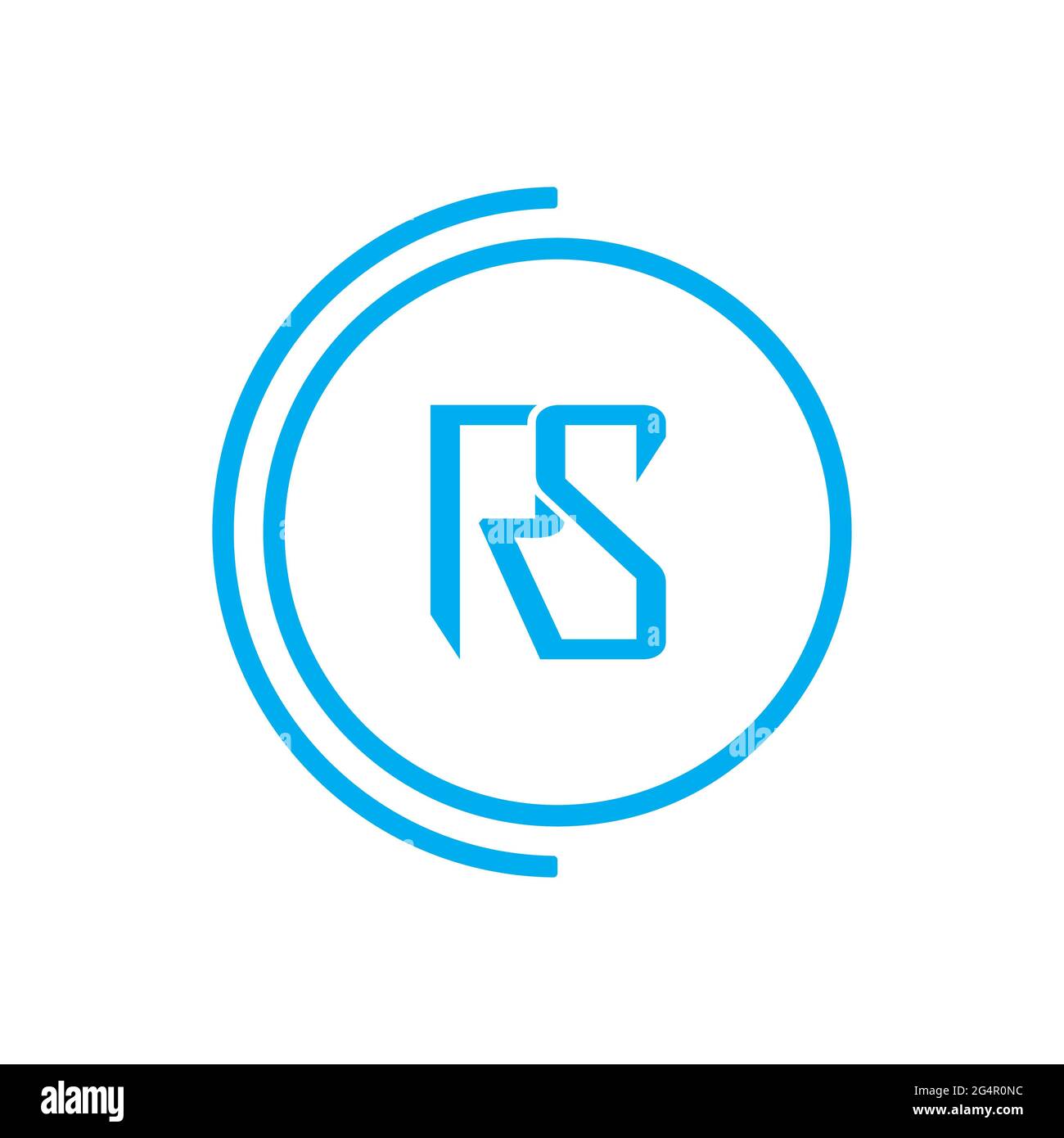 Lettre logo RS Alphabet icône symbole vectoriel Banque D'Images