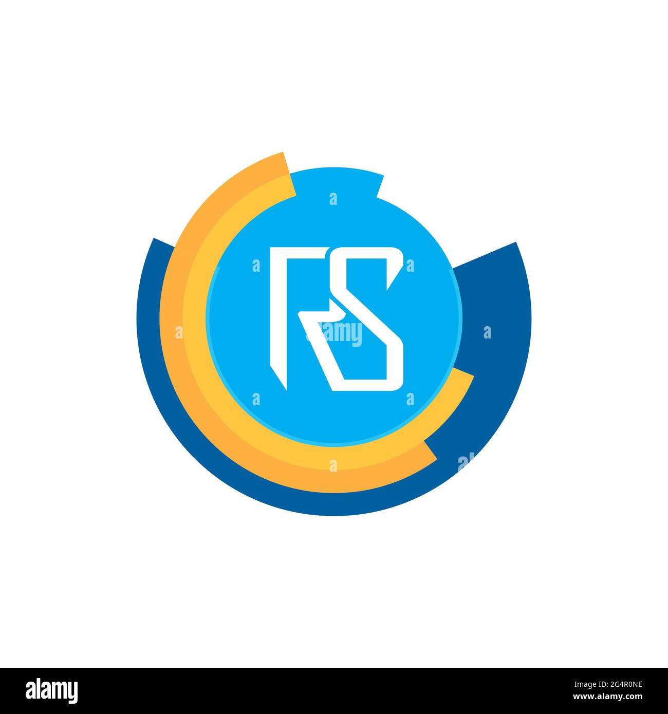 Lettre logo RS Alphabet icône symbole vectoriel Banque D'Images