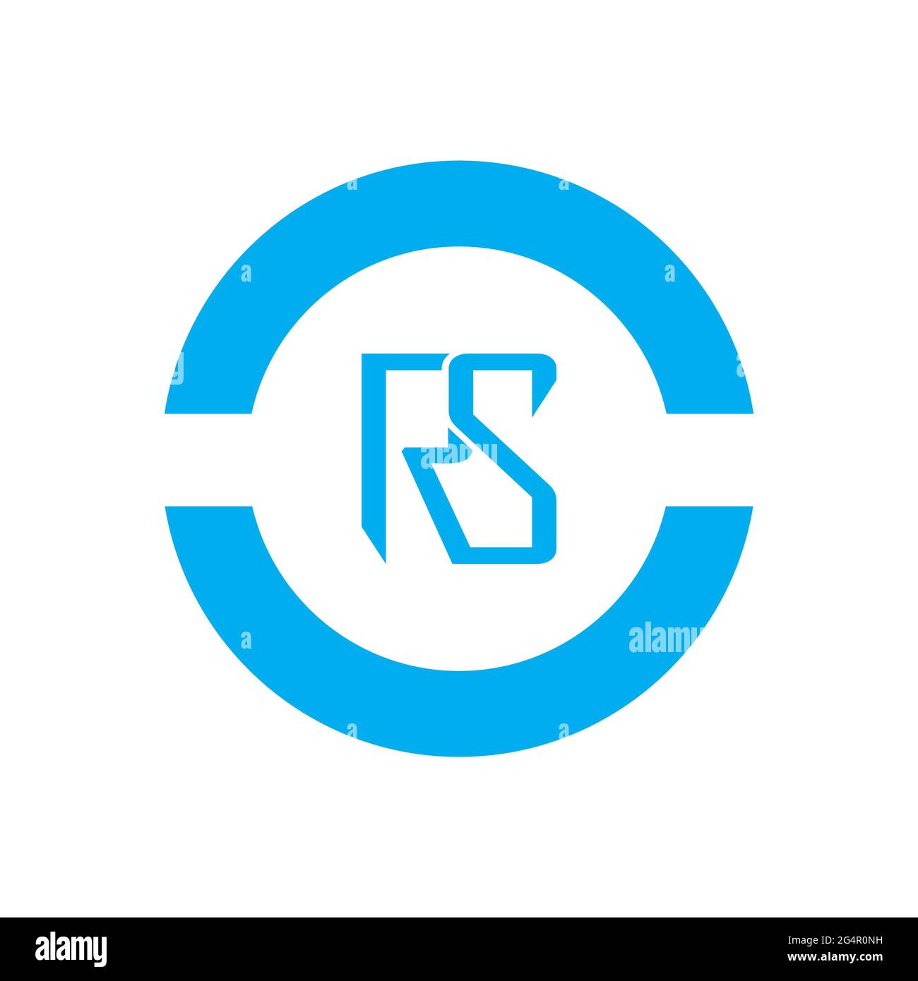 Lettre logo RS Alphabet icône symbole vectoriel Banque D'Images