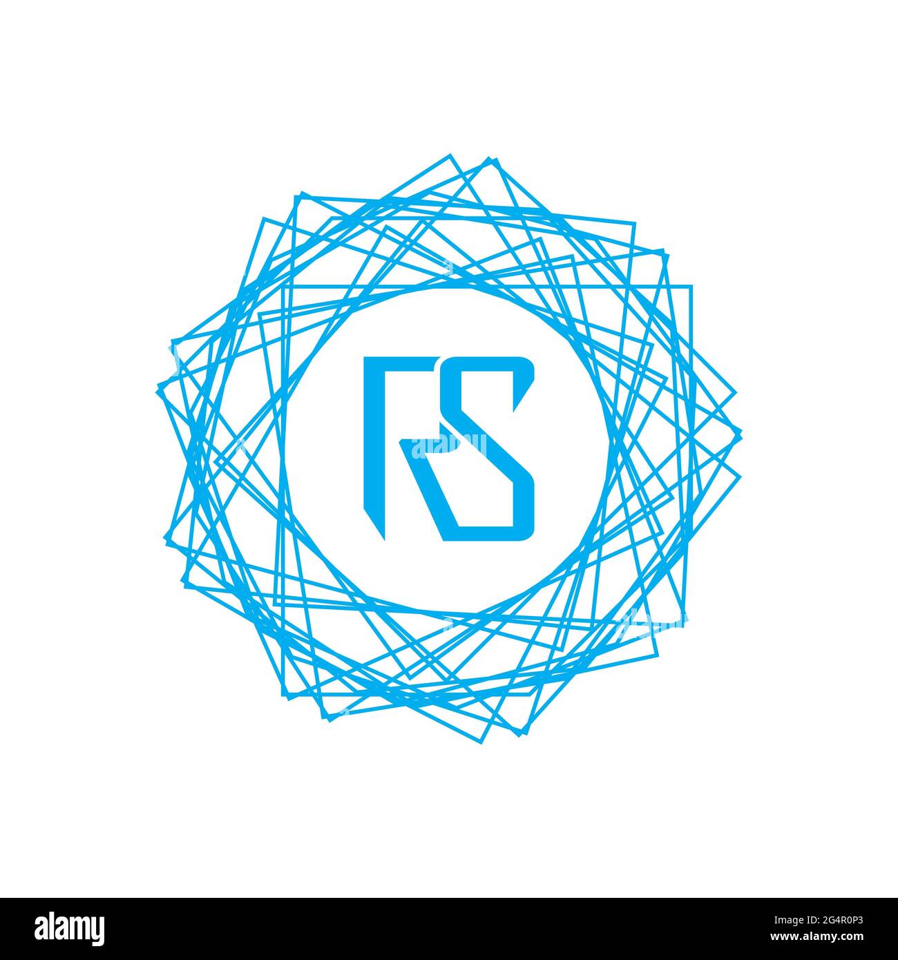 Lettre logo RS Alphabet icône symbole vectoriel Banque D'Images