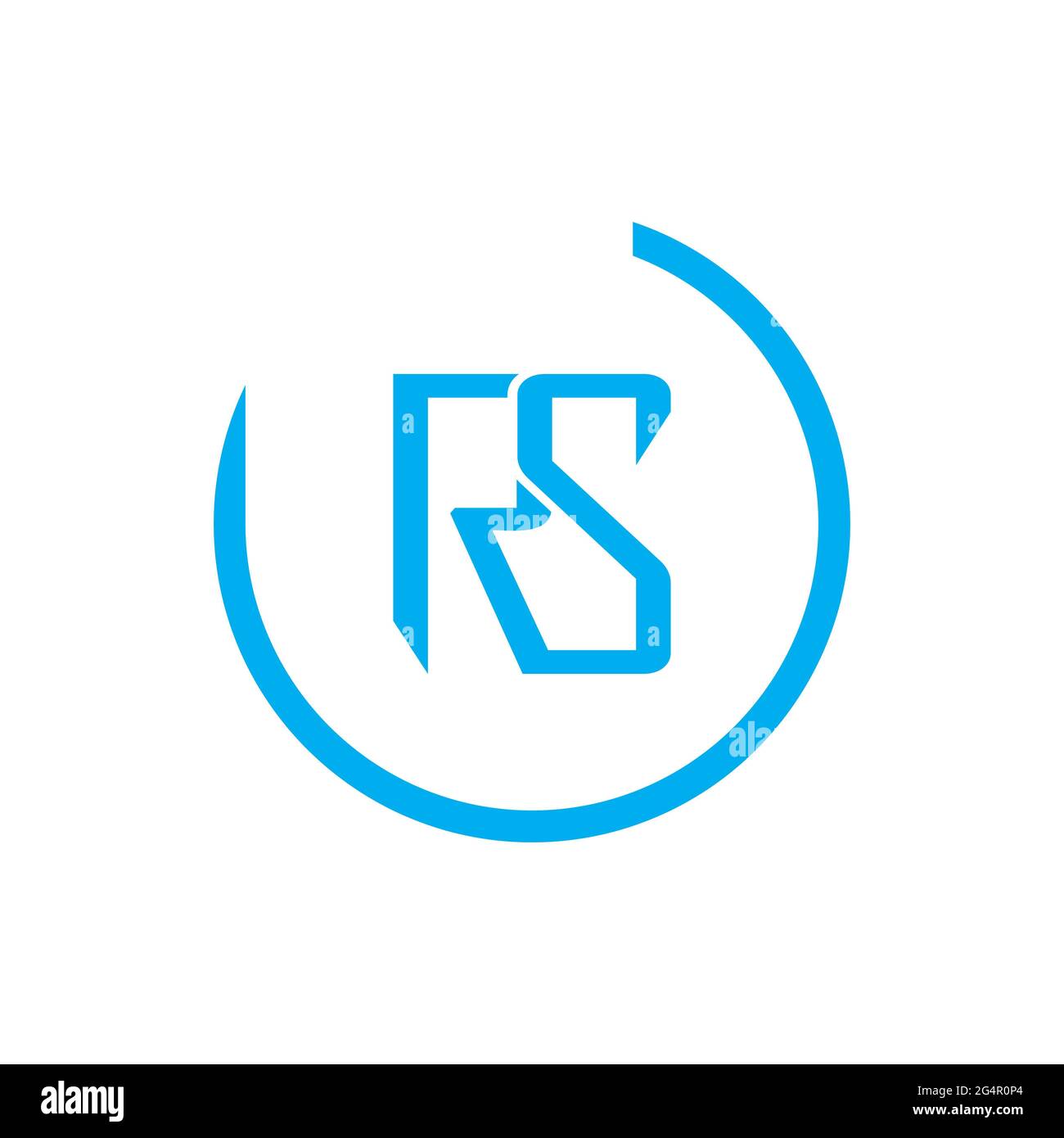 Lettre logo RS Alphabet icône symbole vectoriel Banque D'Images