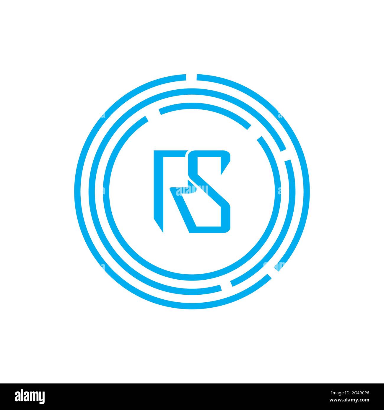Lettre logo RS Alphabet icône symbole vectoriel Banque D'Images