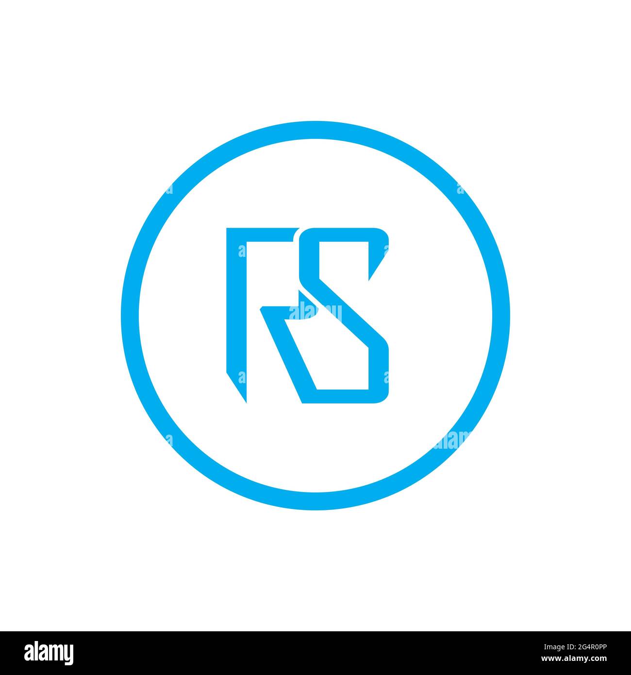 Lettre logo RS Alphabet icône symbole vectoriel Banque D'Images