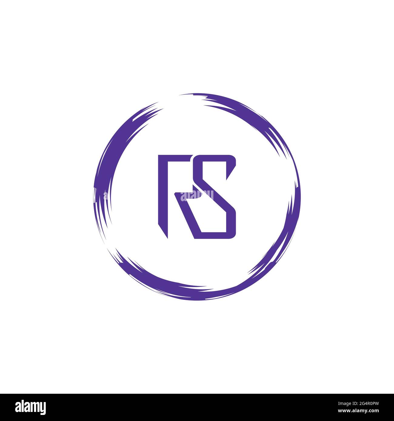 Lettre logo RS Alphabet icône symbole vectoriel Banque D'Images