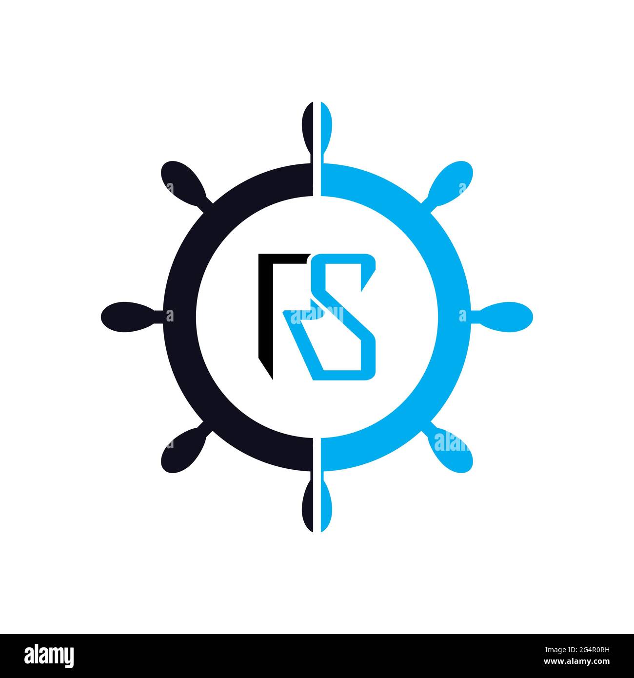 Lettre logo RS Alphabet icône symbole vectoriel Banque D'Images