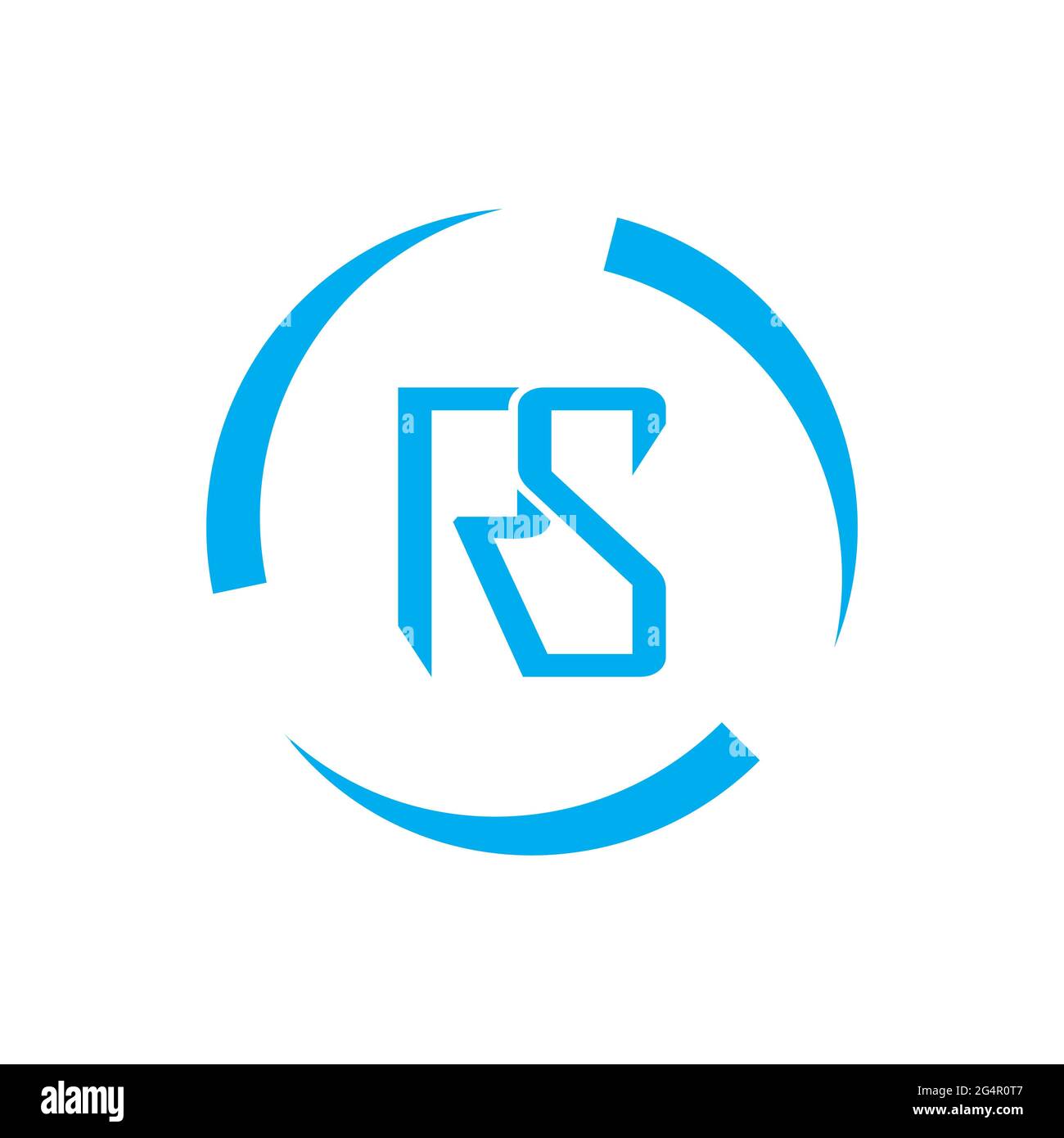 Lettre logo RS Alphabet icône symbole vectoriel Banque D'Images