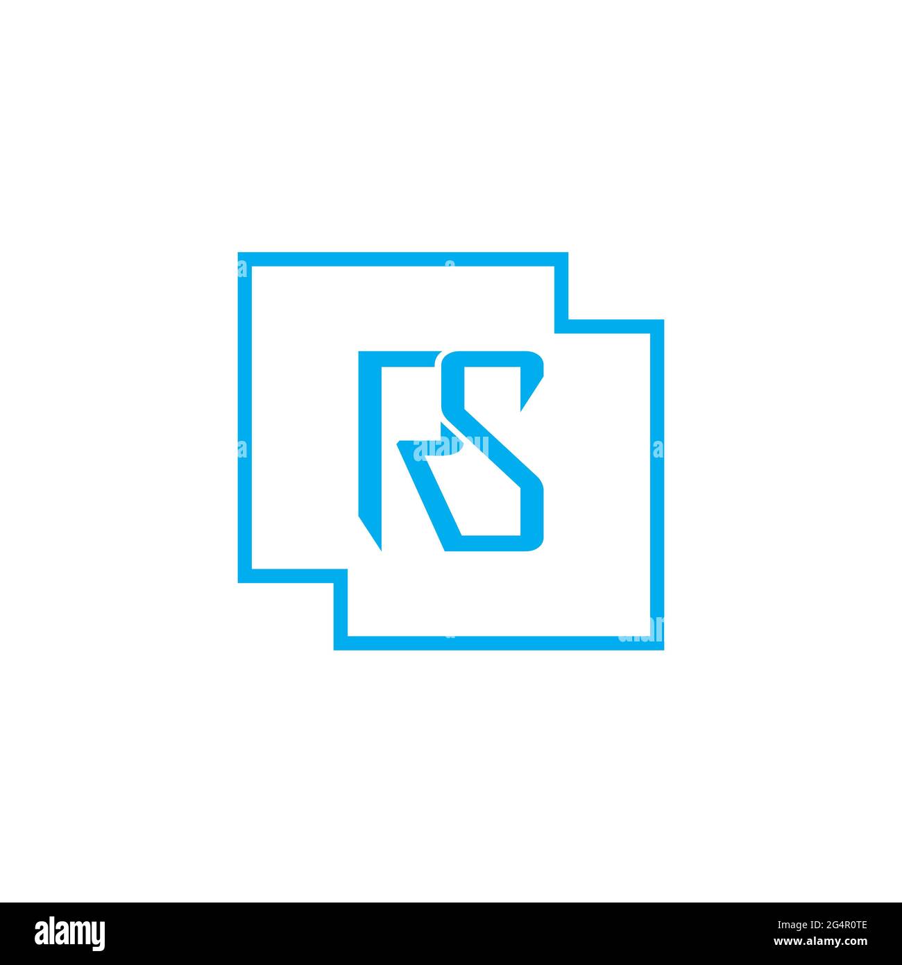 Lettre logo RS Alphabet icône symbole vectoriel Banque D'Images