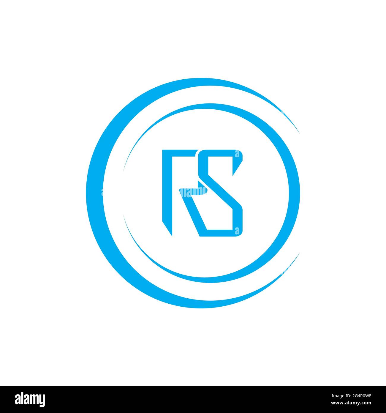 Lettre logo RS Alphabet icône symbole vectoriel Banque D'Images
