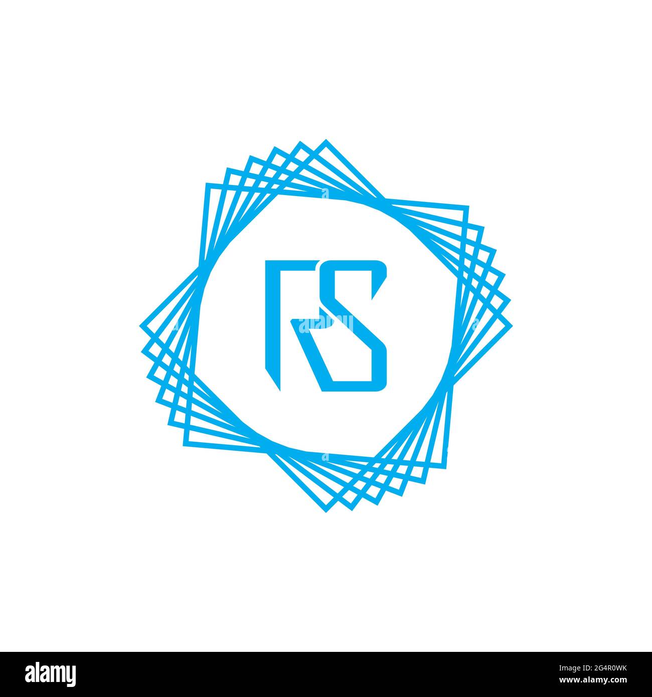 Lettre logo RS Alphabet icône symbole vectoriel Banque D'Images