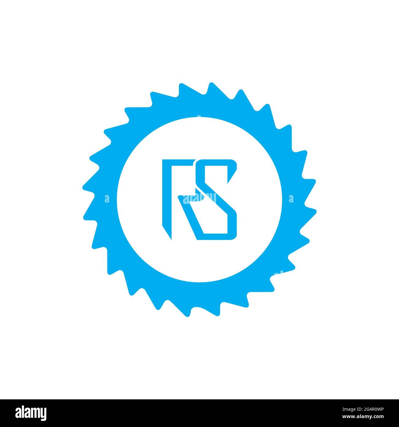 Lettre logo RS Alphabet icône symbole vectoriel Banque D'Images