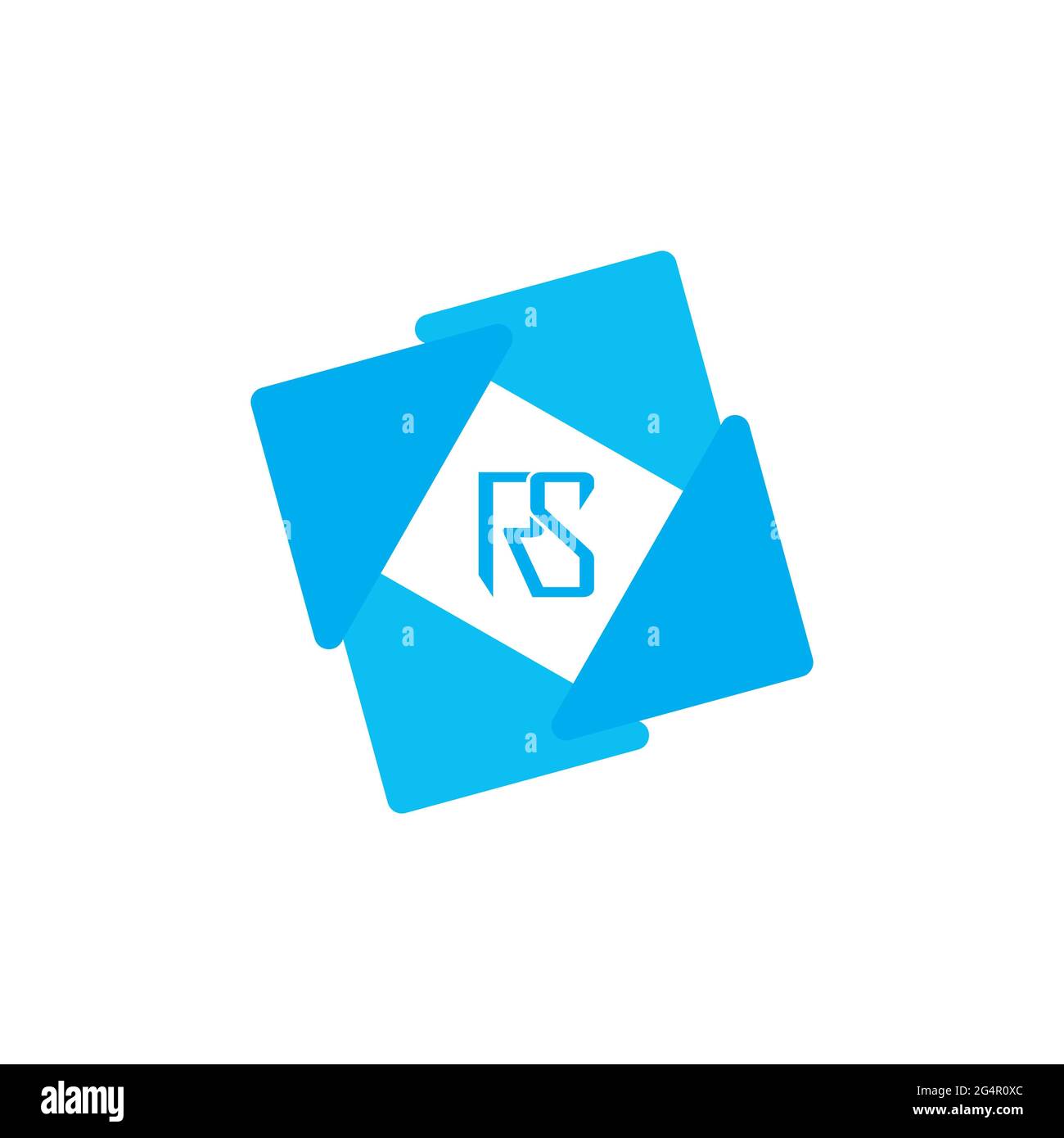 Lettre logo RS Alphabet icône symbole vectoriel Banque D'Images