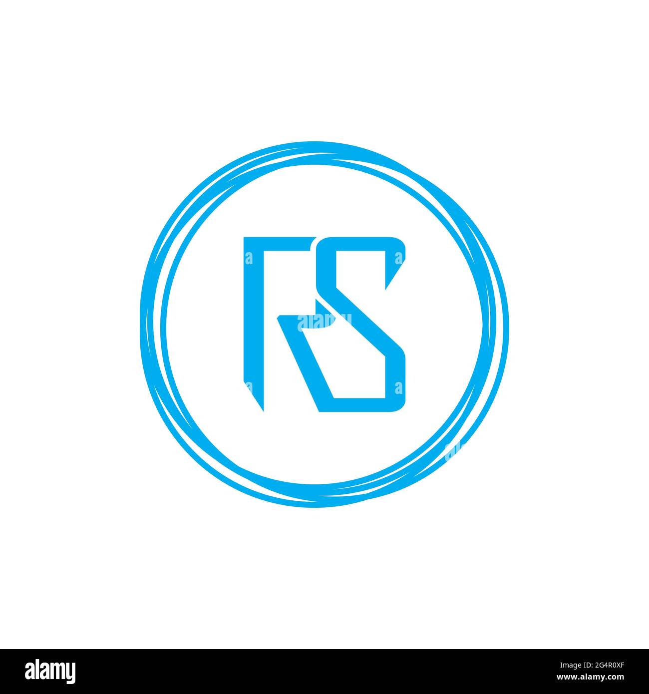 Lettre logo RS Alphabet icône symbole vectoriel Banque D'Images