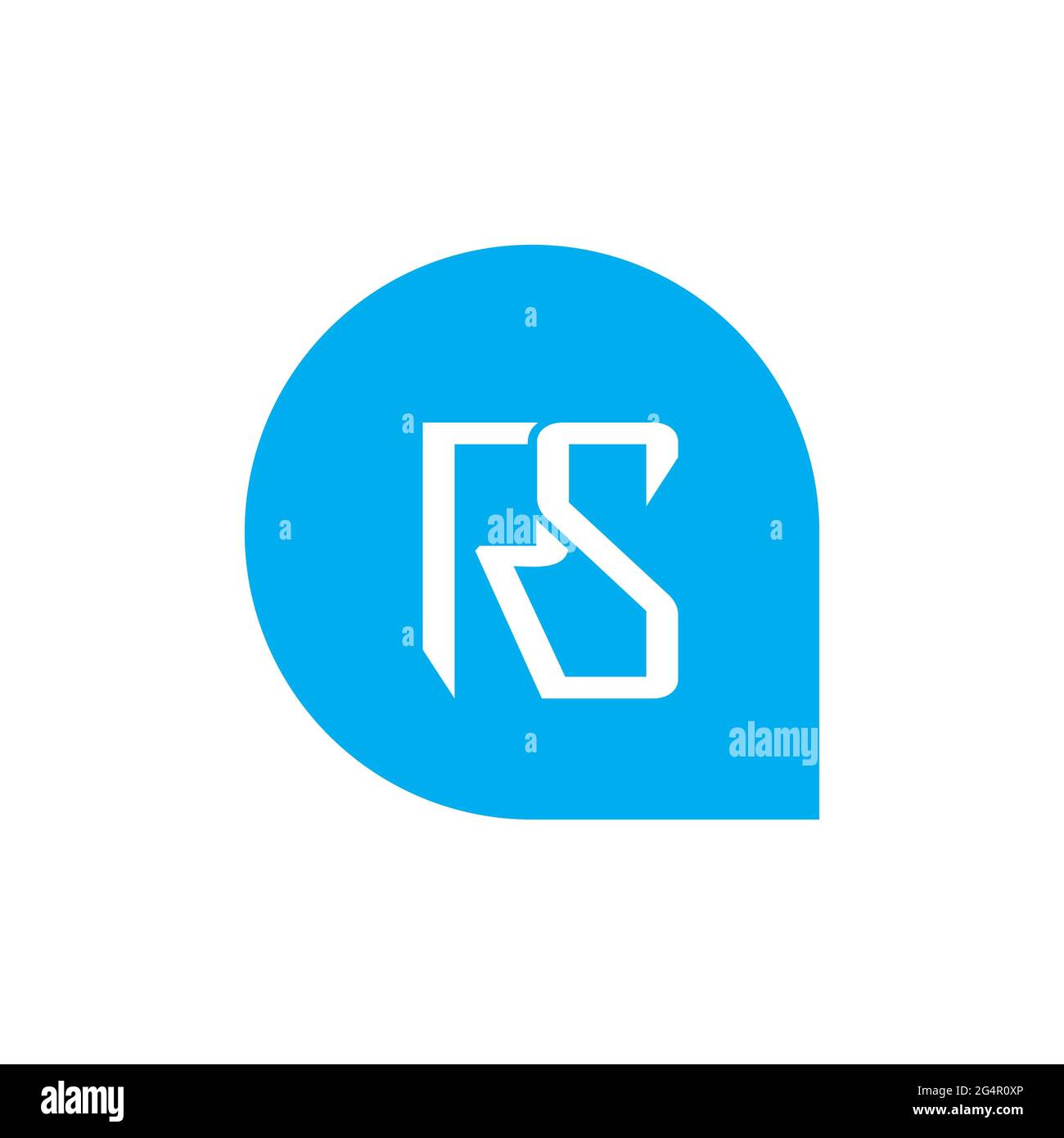 Lettre logo RS Alphabet icône symbole vectoriel Banque D'Images