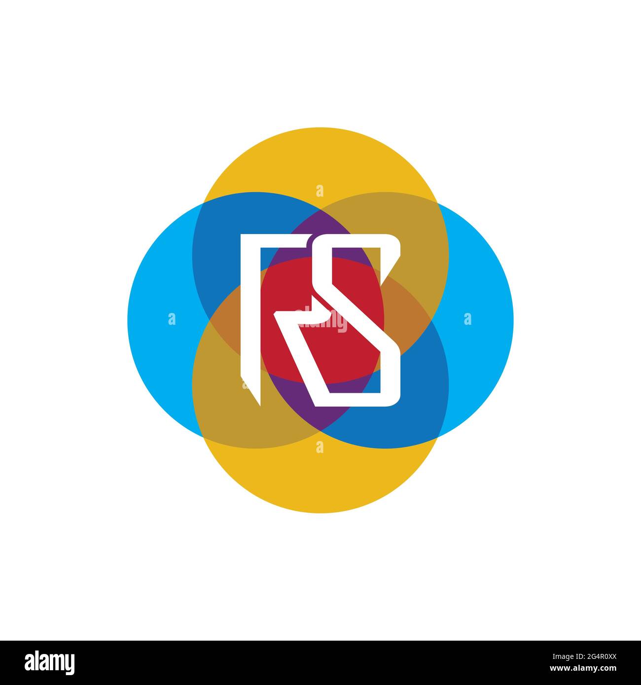 Lettre logo RS Alphabet icône symbole vectoriel Banque D'Images