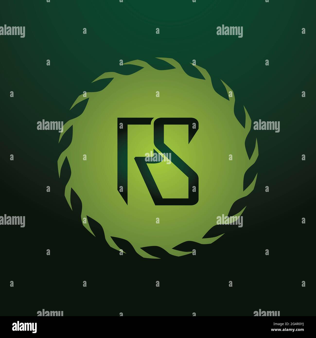 Lettre logo RS Alphabet icône symbole vectoriel Banque D'Images