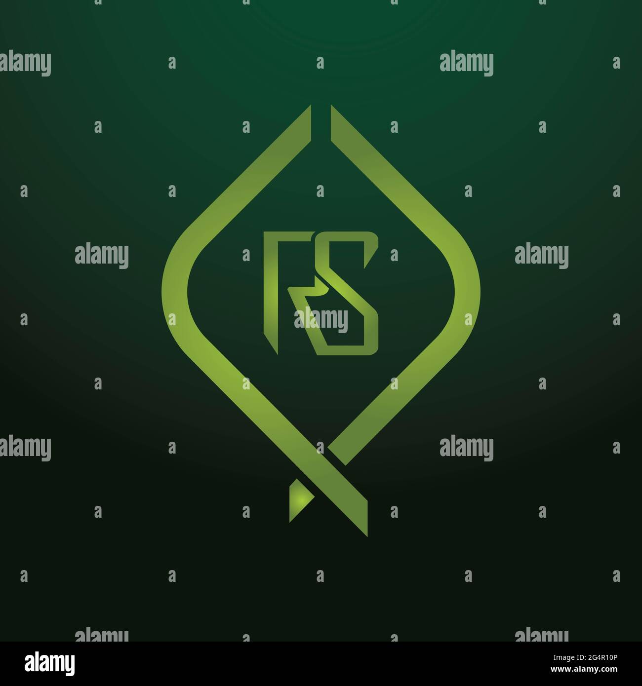 Lettre logo RS Alphabet icône symbole vectoriel Banque D'Images