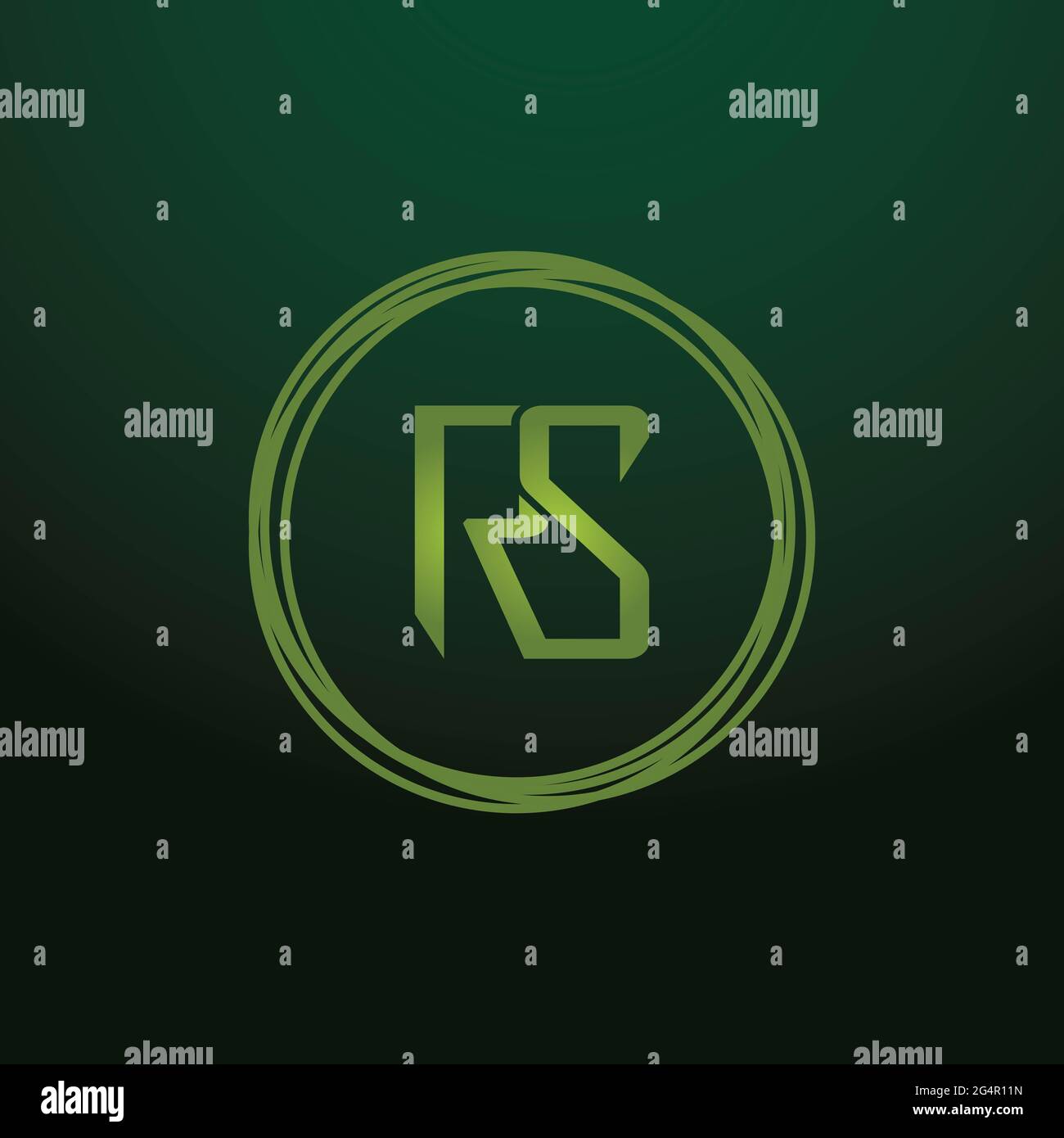 Lettre logo RS Alphabet icône symbole vectoriel Banque D'Images