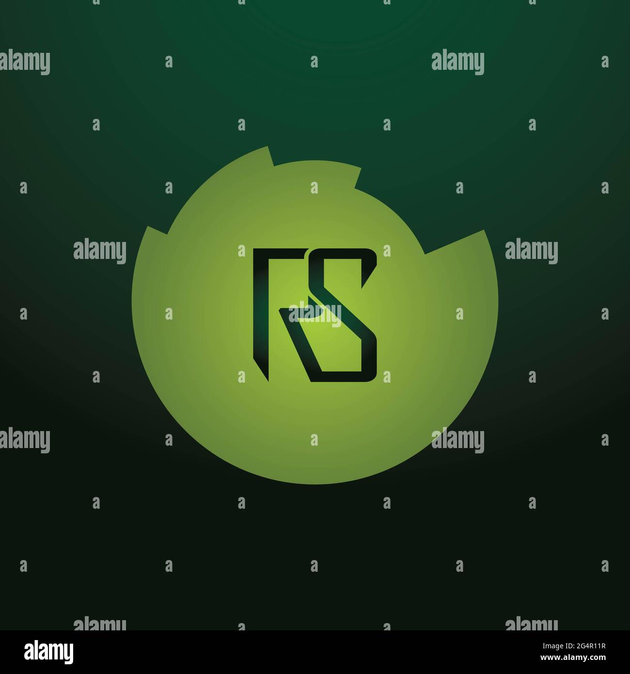 Lettre logo RS Alphabet icône symbole vectoriel Banque D'Images