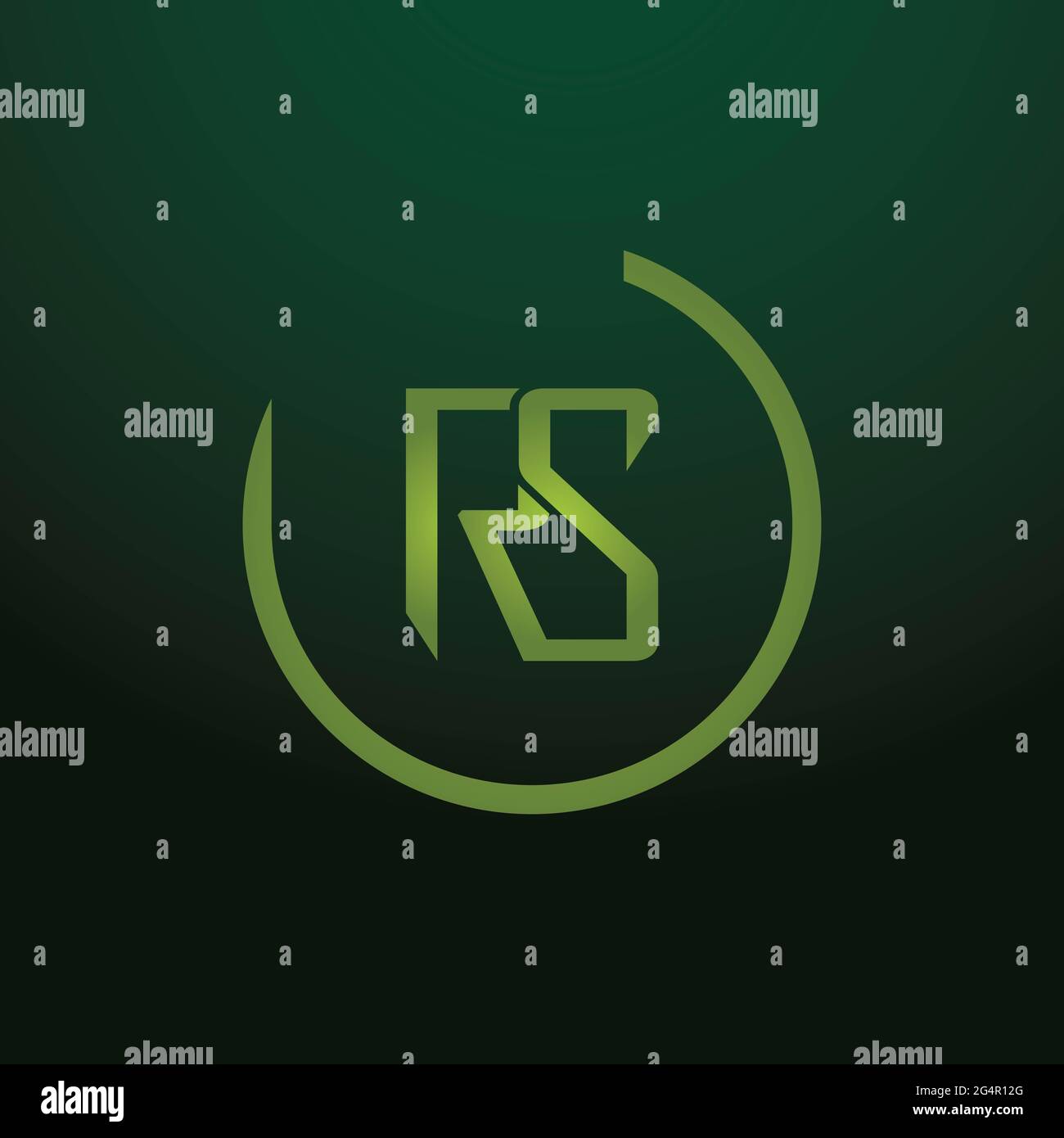 Lettre logo RS Alphabet icône symbole vectoriel Banque D'Images