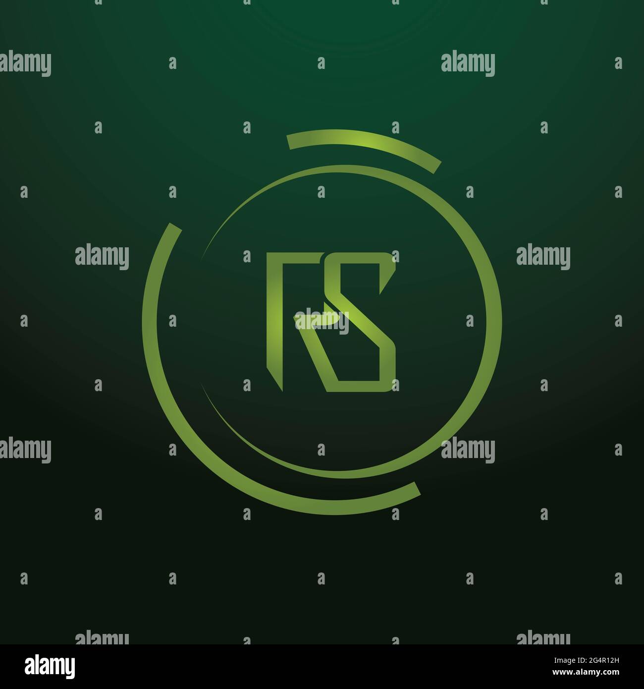 Lettre logo RS Alphabet icône symbole vectoriel Banque D'Images