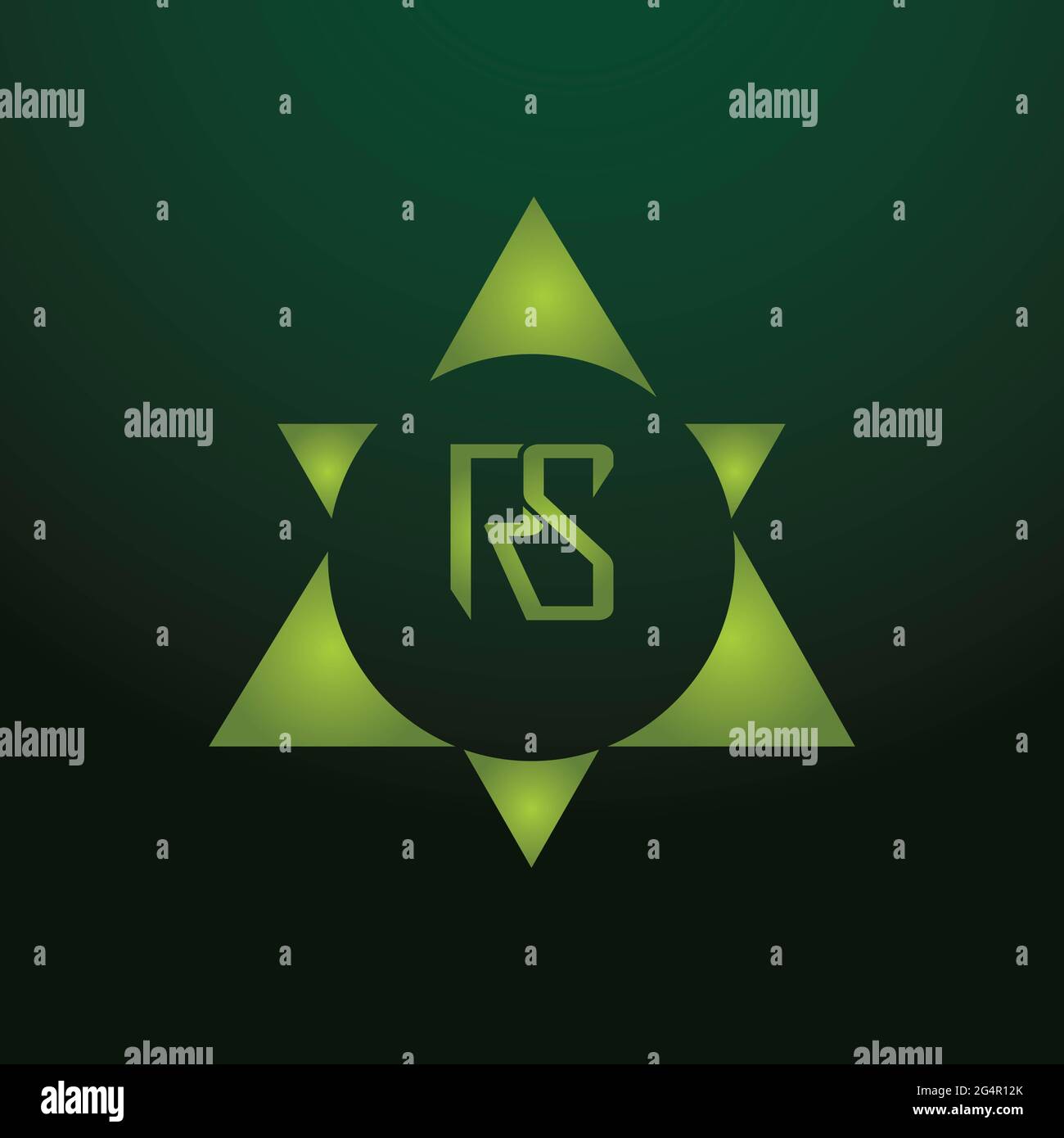 Lettre logo RS Alphabet icône symbole vectoriel Banque D'Images