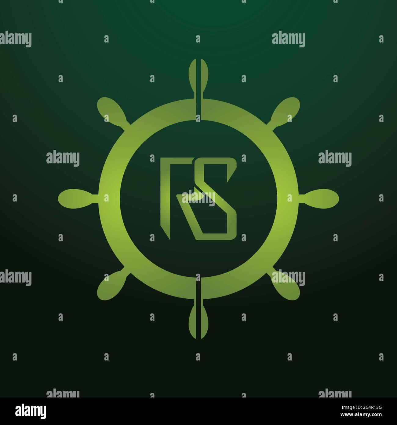 Lettre logo RS Alphabet icône symbole vectoriel Banque D'Images