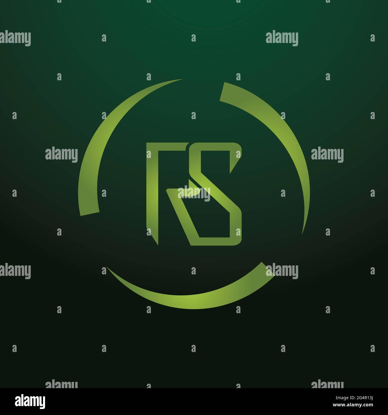 Lettre logo RS Alphabet icône symbole vectoriel Banque D'Images