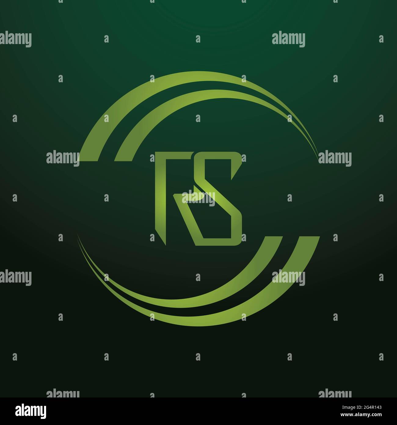 Lettre logo RS Alphabet icône symbole vectoriel Banque D'Images