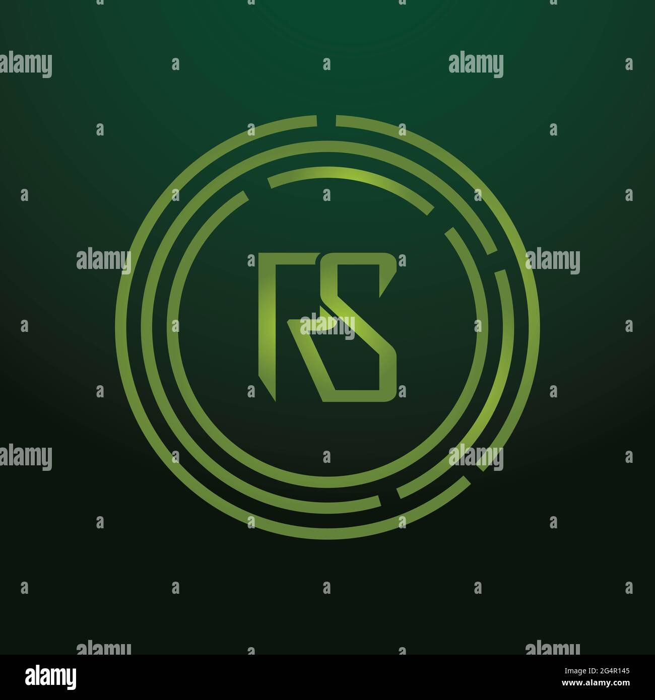 Lettre logo RS Alphabet icône symbole vectoriel Banque D'Images