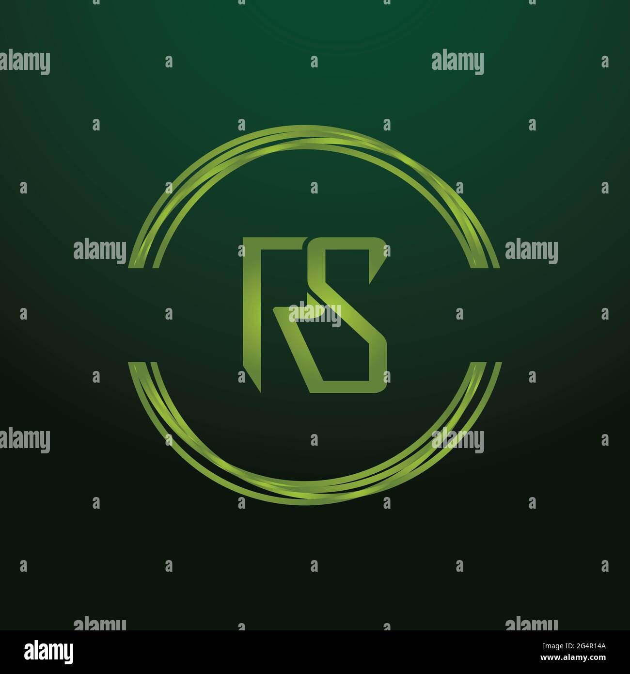 Lettre logo RS Alphabet icône symbole vectoriel Banque D'Images