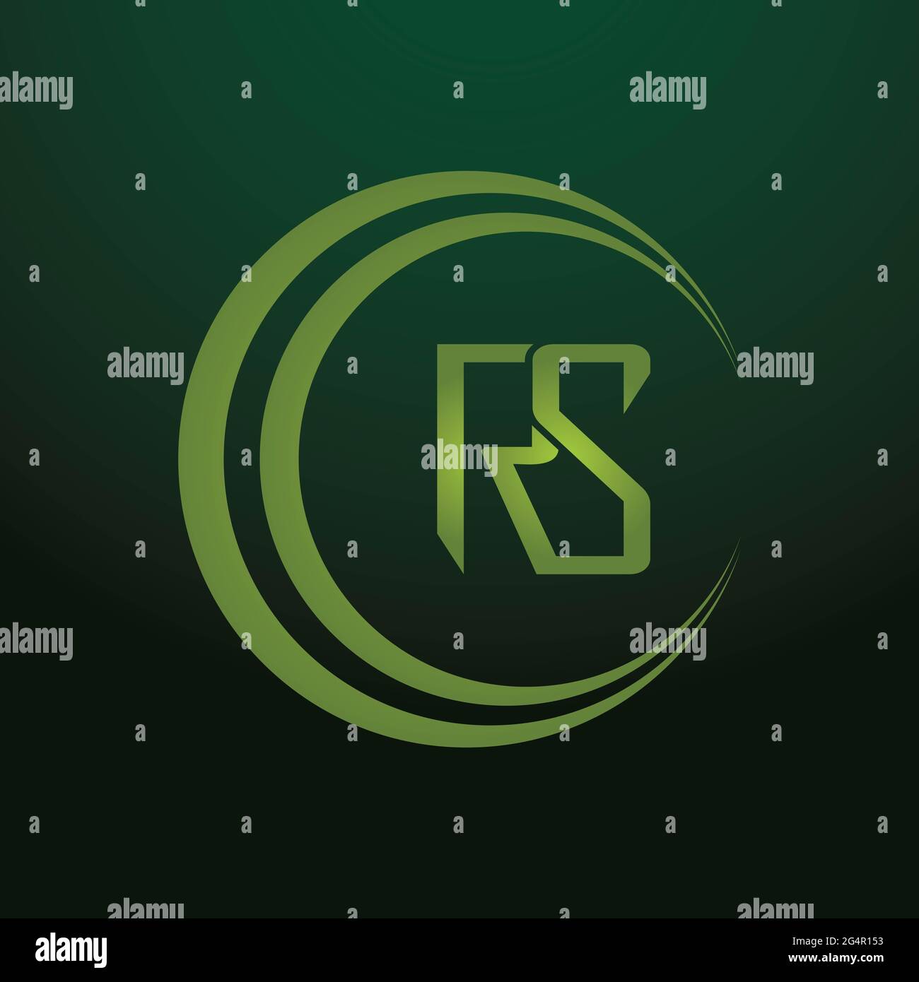 Lettre logo RS Alphabet icône symbole vectoriel Banque D'Images