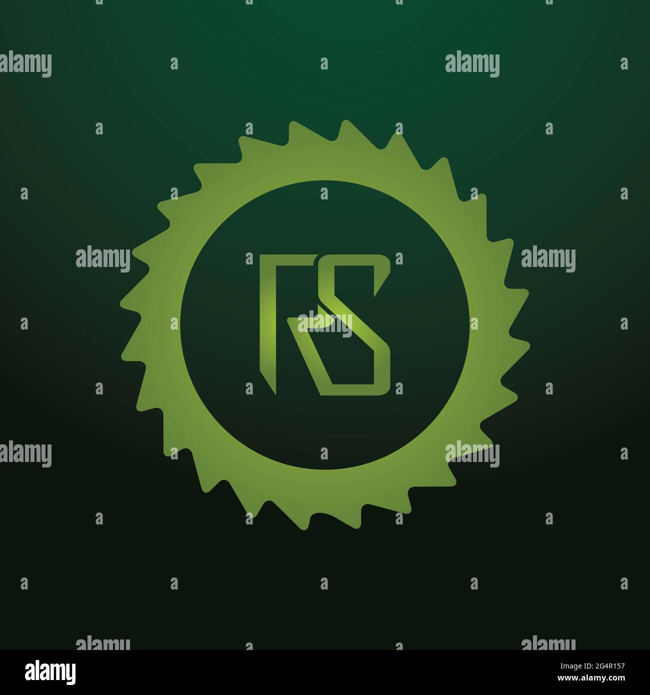 Lettre logo RS Alphabet icône symbole vectoriel Banque D'Images