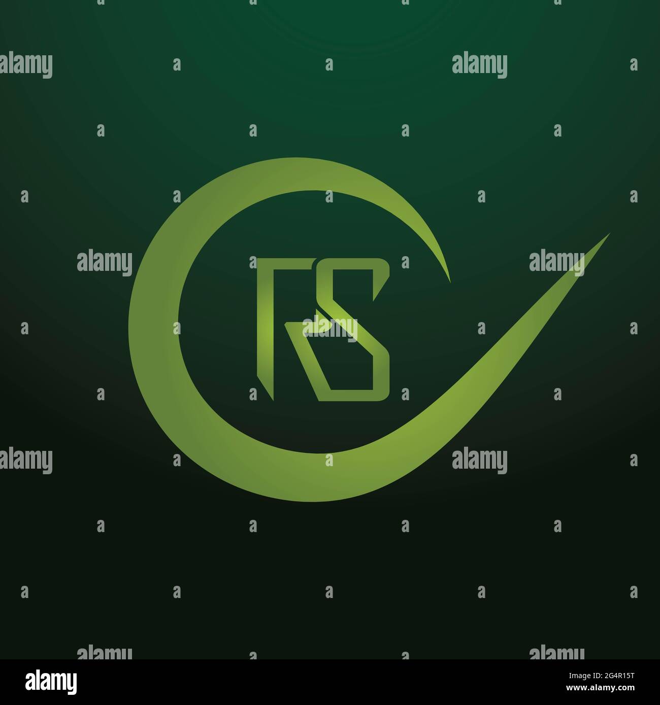 Lettre logo RS Alphabet icône symbole vectoriel Banque D'Images