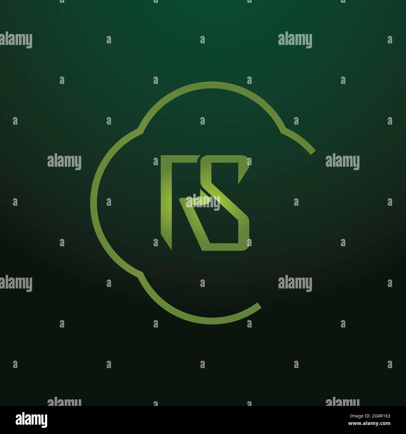 Lettre logo RS Alphabet icône symbole vectoriel Banque D'Images
