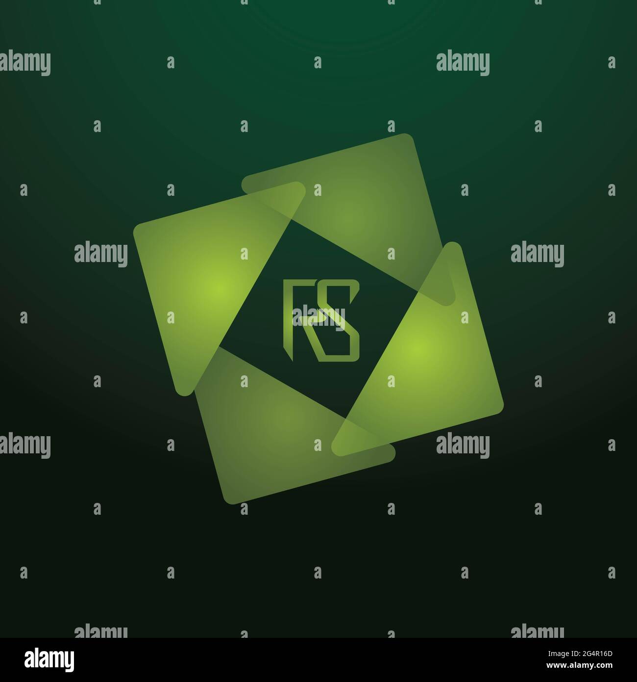 Lettre logo RS Alphabet icône symbole vectoriel Banque D'Images