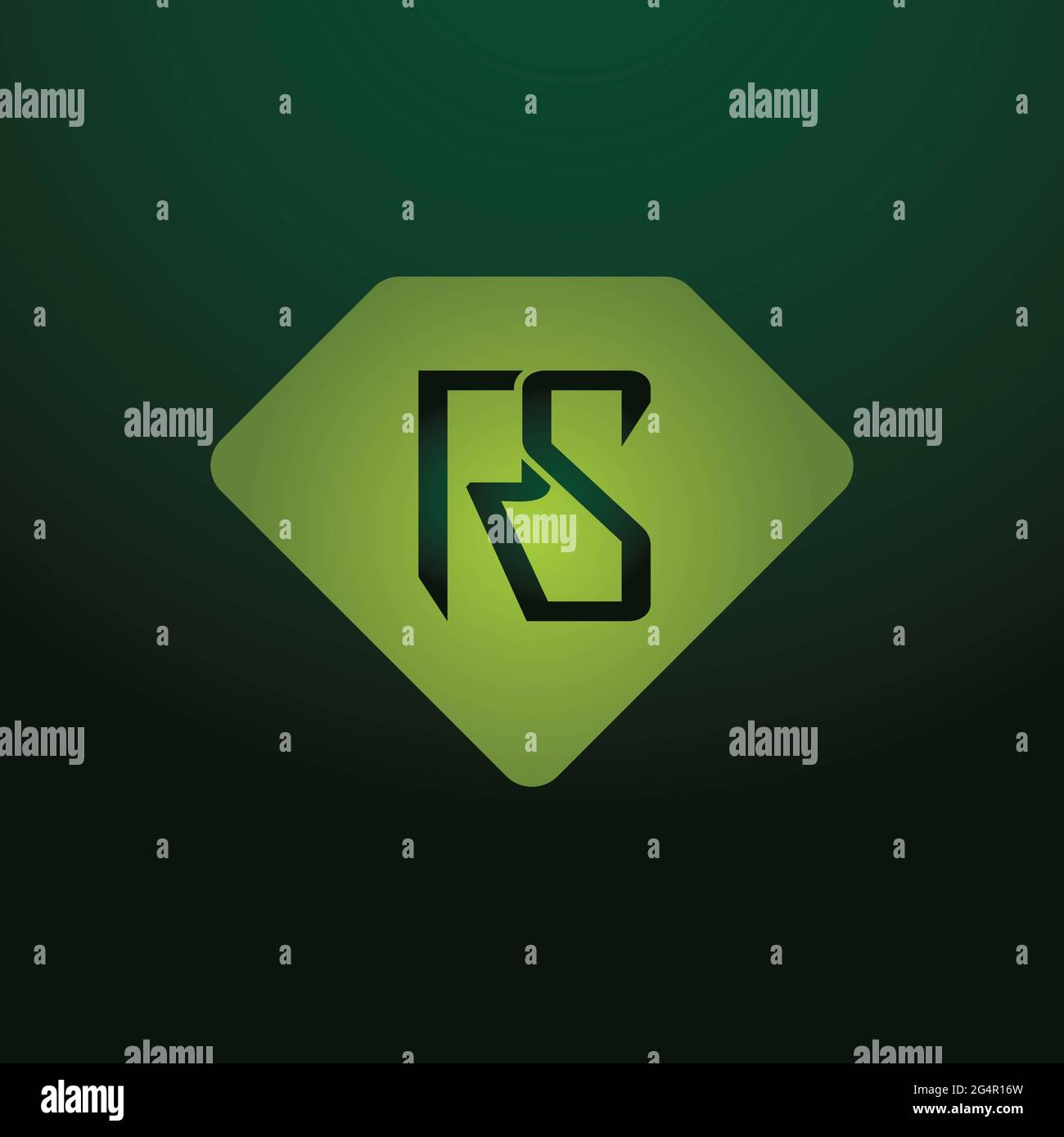 Lettre logo RS Alphabet icône symbole vectoriel Banque D'Images