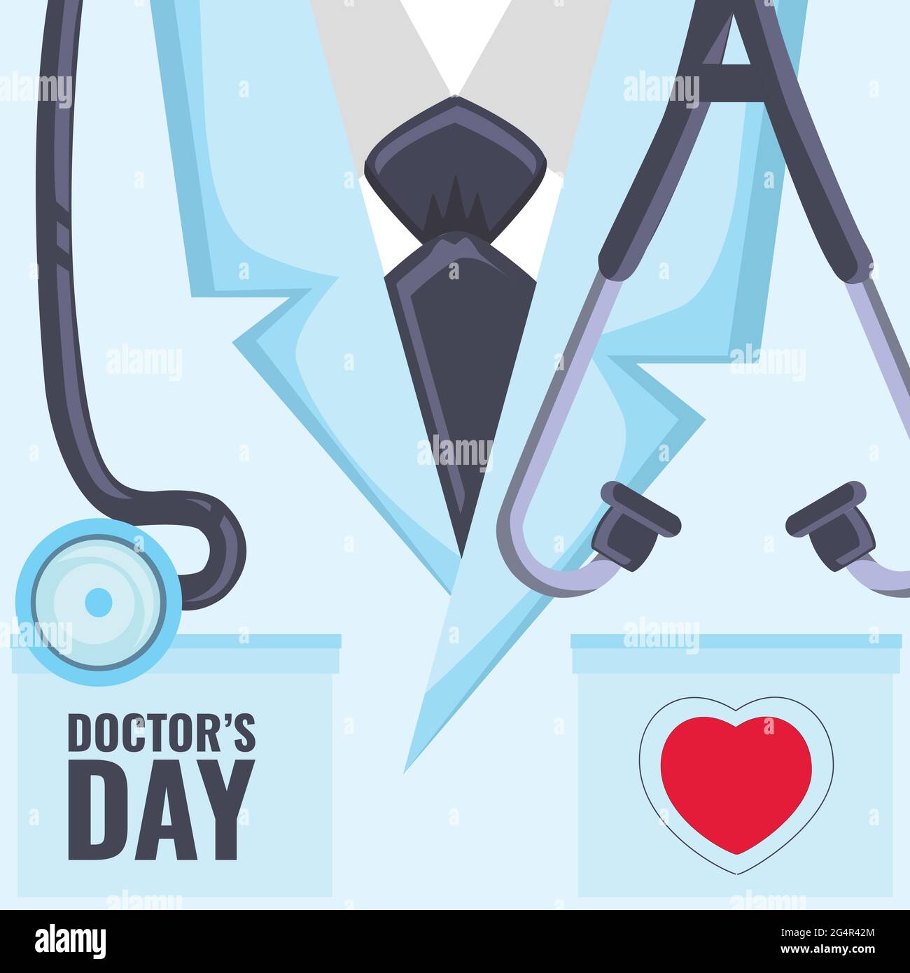La fête des médecins fête avec l'illustration du kit médecins Illustration de Vecteur