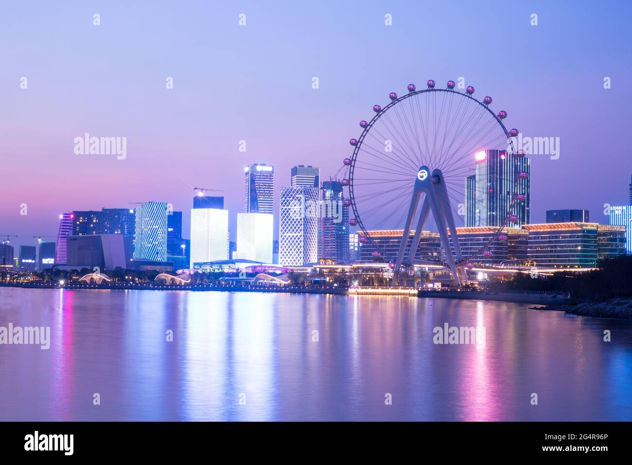 Province de Guangdong zone maritime de shenzhen avant la nuit Banque D'Images