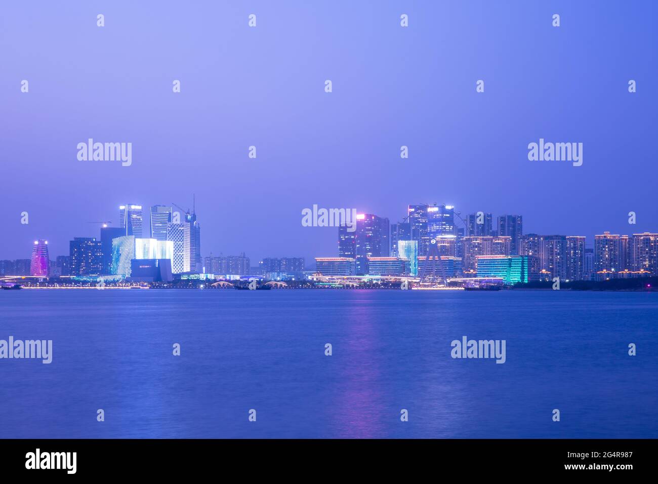Province de Guangdong zone maritime de shenzhen avant la nuit Banque D'Images