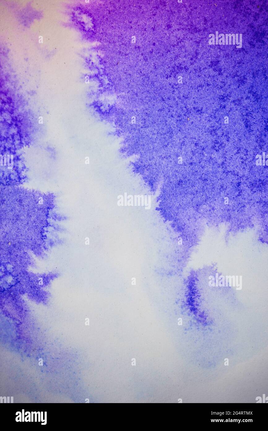 L'encre rose bleue s'étend Banque D'Images