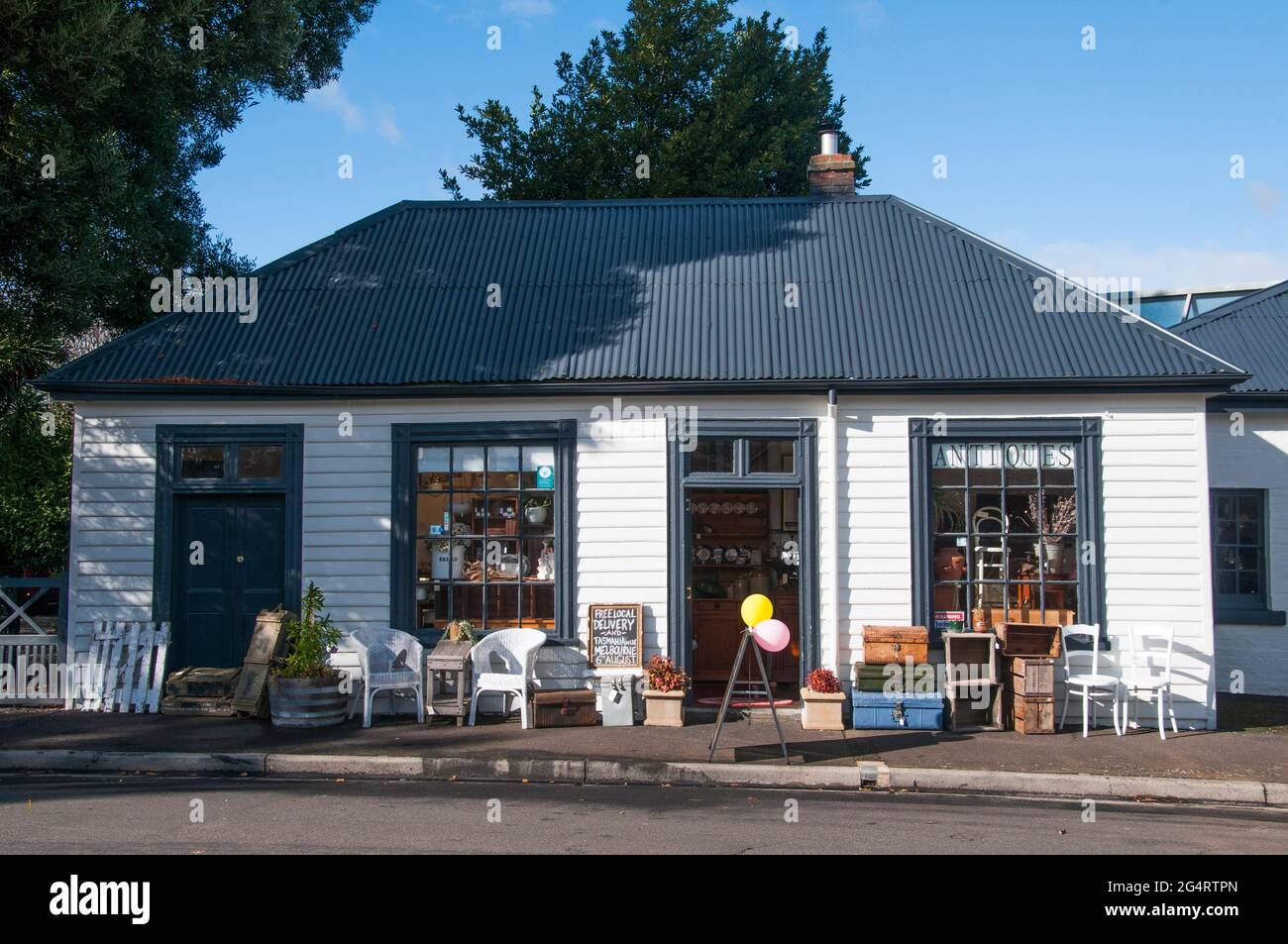 Boutique de cadeaux dans le village historique d'Evandale, Tasmanie Banque D'Images